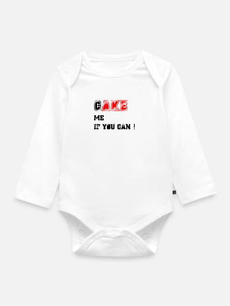 Cake_me_if_you_can3 - Baby Bio-Langarm-Body - Weiß