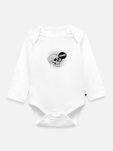 Die schrecklichen Freunde - Baby Bio-Langarm-Body - Weiß