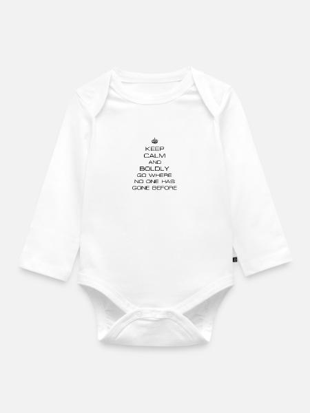Keep calm Star Trek - Baby Bio-Langarm-Body - Weiß