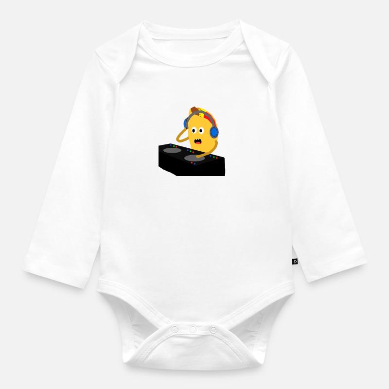 DJ Taco - Body Bébé bio manches longues - blanc
