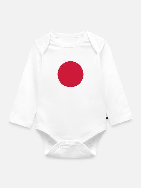 Japan Nippon Nihon - Baby Bio-Langarm-Body - Weiß