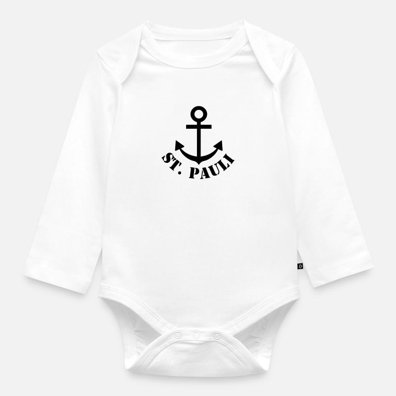 st. pauli - Body Bébé bio manches longues - blanc