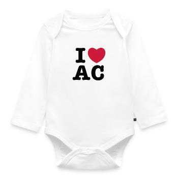 i heart ac - Organic Longsleeve Baby Bodysuit - white - Front