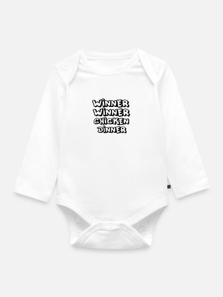 Winner WInner #1 - Baby Bio-Langarm-Body - Weiß