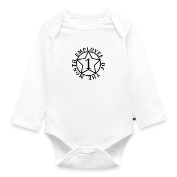 Employé du mois - Body Bébé bio manches longues - blanc - Devant