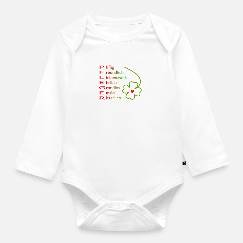 Pfleger - Baby Bio-Langarm-Body - Weiß