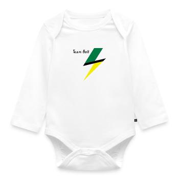 team Bolt - Organic Longsleeve Baby Bodysuit - white - Front