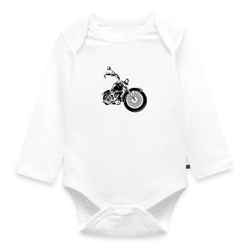 chopper - Baby Bio-Langarm-Body - Weiß - Vorne
