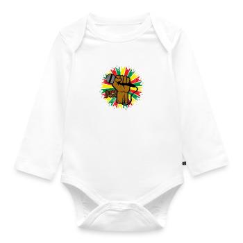 Reggae - Baby Bio-Langarm-Body - Weiß - Vorne