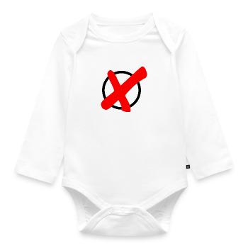 Cross election - Organic Longsleeve Baby Bodysuit - white - Front