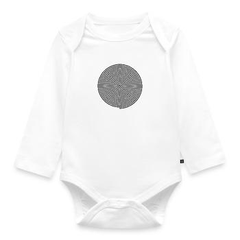 Hypnosis spiral - Organic Longsleeve Baby Bodysuit - white - Front