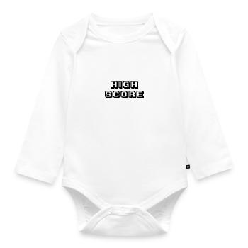 Arcade High Score black - Organic Longsleeve Baby Bodysuit - white - Front