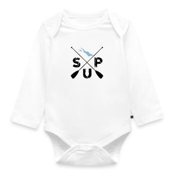 SUP - Body Bébé bio manches longues - blanc - Devant