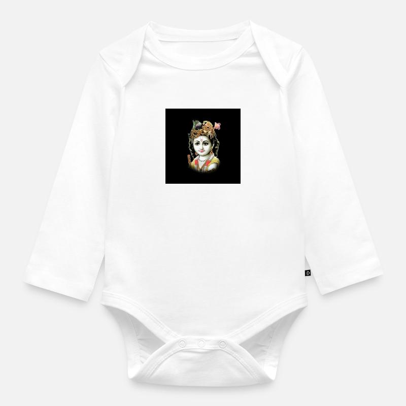Krishna - Body Bébé bio manches longues - blanc