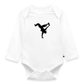 bboy move - Baby Bio-Langarm-Body - Weiß - Vorne