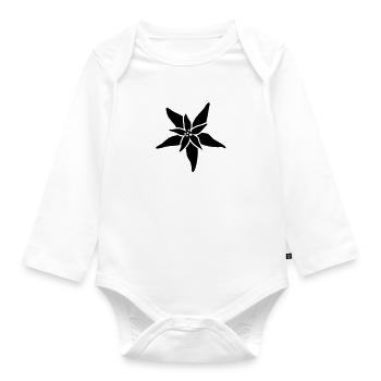 Edelweiss (1c) - Baby Bio-Langarm-Body - Weiß - Vorne