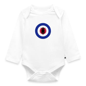 mods target - Body Bébé bio manches longues - blanc - Devant