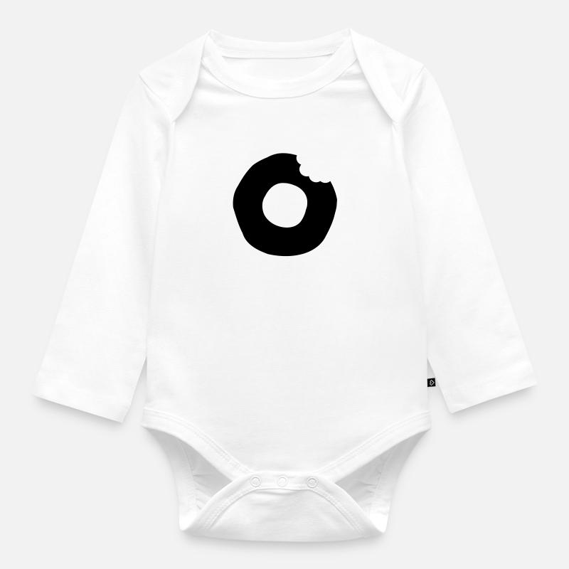 beignet - Body Bébé bio manches longues - blanc