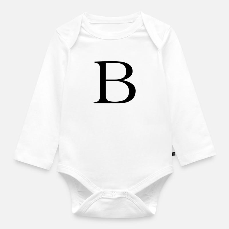B - Baby Bio-Langarm-Body - Weiß
