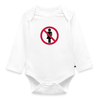 No Woman - Organic Longsleeve Baby Bodysuit - white - Front