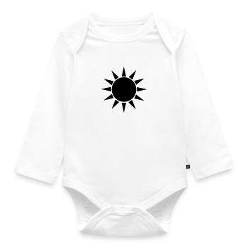sun - Organic Longsleeve Baby Bodysuit - white - Front
