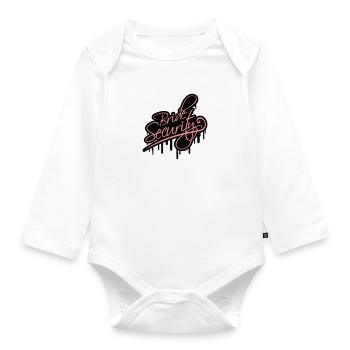 Bride Security - Organic Longsleeve Baby Bodysuit - white - Front