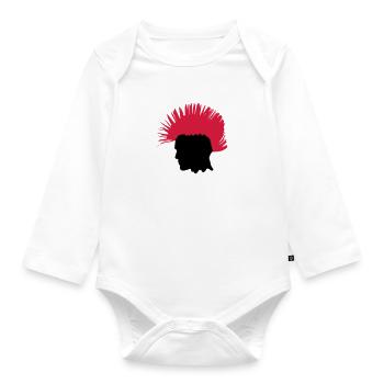 PUNK - Body Bébé bio manches longues - blanc - Devant