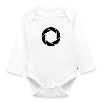 Iris - Fotoblende - Baby Bio-Langarm-Body - Weiß - Vorne