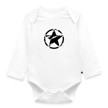 star - Baby Bio-Langarm-Body - Weiß - Vorne