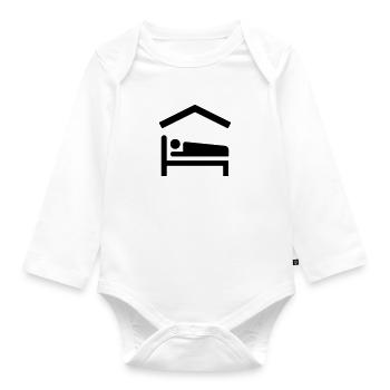 Bed, Backpacker, House, Haus, Herberge - Body Bébé bio manches longues - blanc - Devant