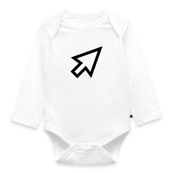 Mouse Cursor - Organic Longsleeve Baby Bodysuit - white - Front