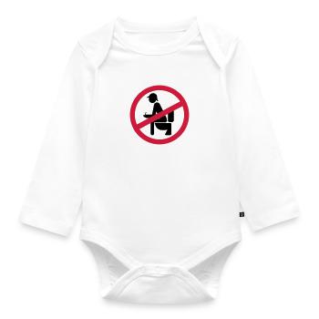 no shit sherlock - Organic Longsleeve Baby Bodysuit - white - Front