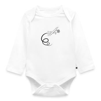 looping kunstflug kunstflieger propeller kleinflug - Baby Bio-Langarm-Body - Weiß - Vorne