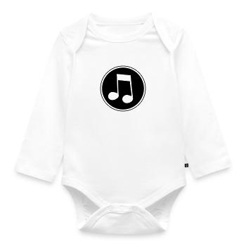 musiknote - Baby Bio-Langarm-Body - Weiß - Vorne
