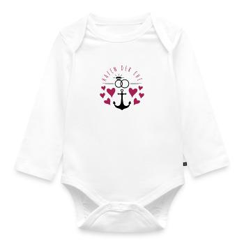 hafen der ehe herzen - Baby Bio-Langarm-Body - Weiß - Vorne