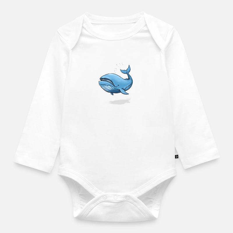 Wal - Baby Bio-Langarm-Body - Weiß