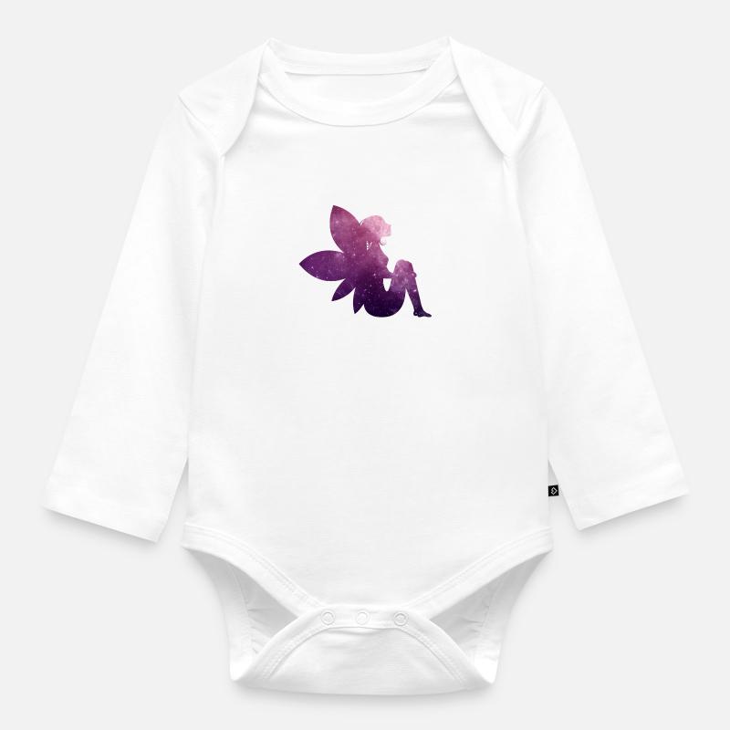 Idée cadeau fée / elfe - Body Bébé bio manches longues - blanc