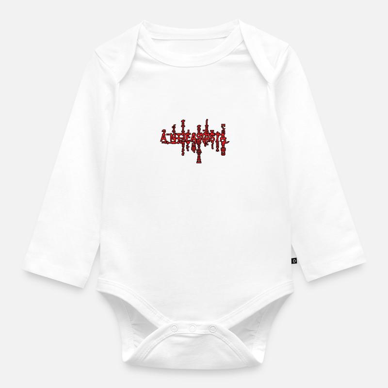 Antifasciste - Body Bébé bio manches longues - blanc