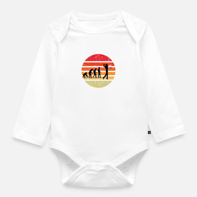 Evolution of man GOLF - Baby Bio-Langarm-Body - Weiß
