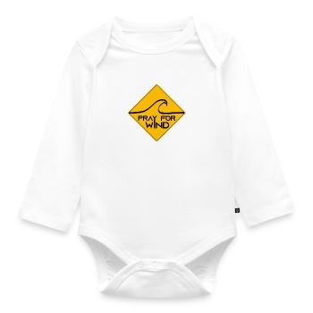 Pray for wind - Baby Bio-Langarm-Body - Weiß - Vorne