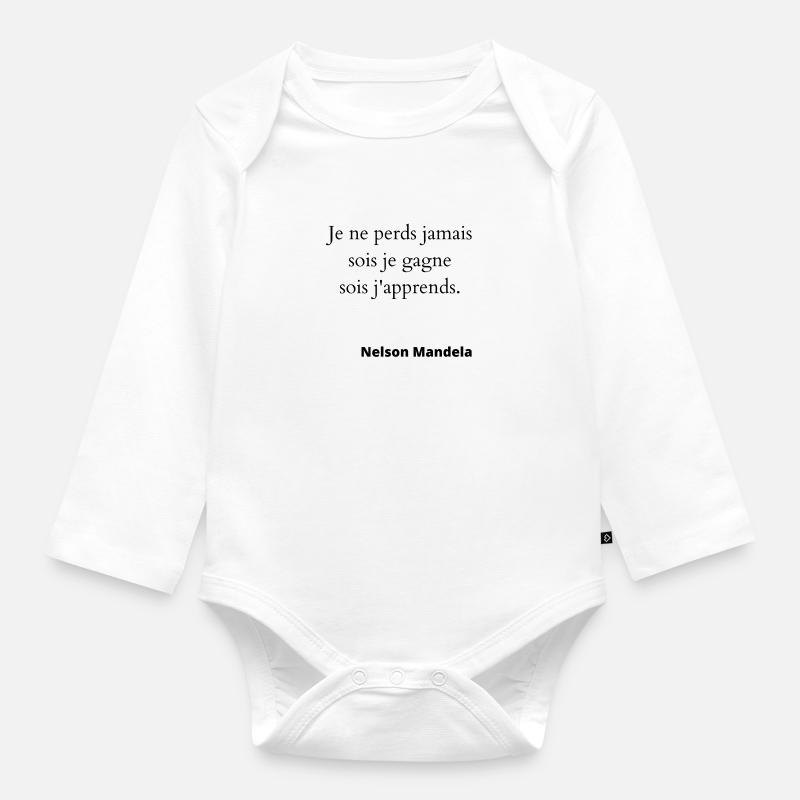 Je ne perds jamais - Body Bébé bio manches longues - blanc
