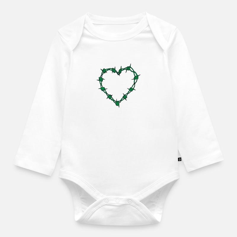 Fils de fer - Body Bébé bio manches longues - blanc