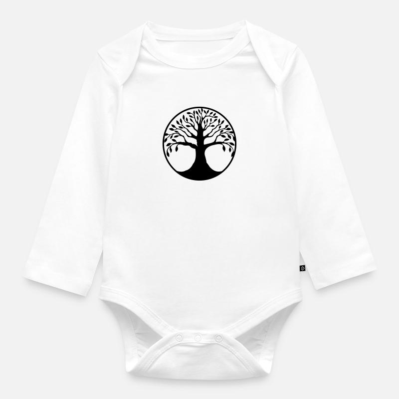 arbre de vie - Body Bébé bio manches longues - blanc