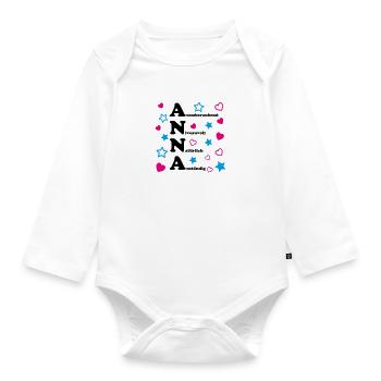 Anna - Baby Bio-Langarm-Body - Weiß - Vorne