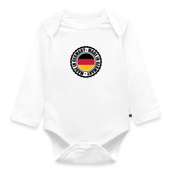 Made in Germany - Organic Longsleeve Baby Bodysuit - white - Front