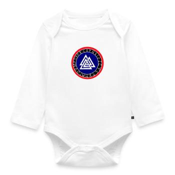 Viking Compass Wotan - Organic Longsleeve Baby Bodysuit - white - Front