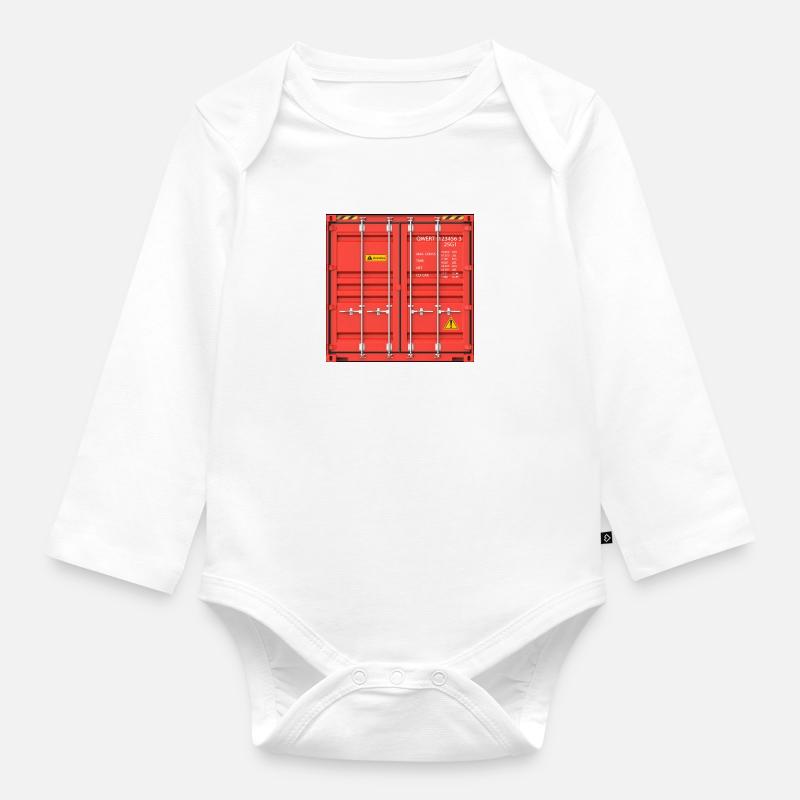 Container - Baby Bio-Langarm-Body - Weiß