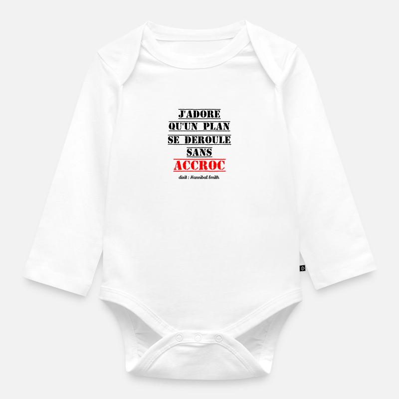tous risque !! - Body Bébé bio manches longues - blanc