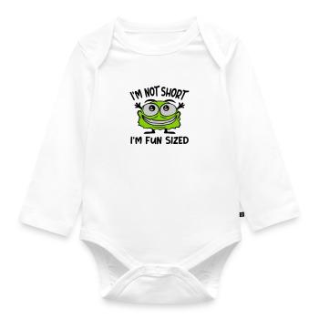 Not short fun sized - Organic Longsleeve Baby Bodysuit - white - Front