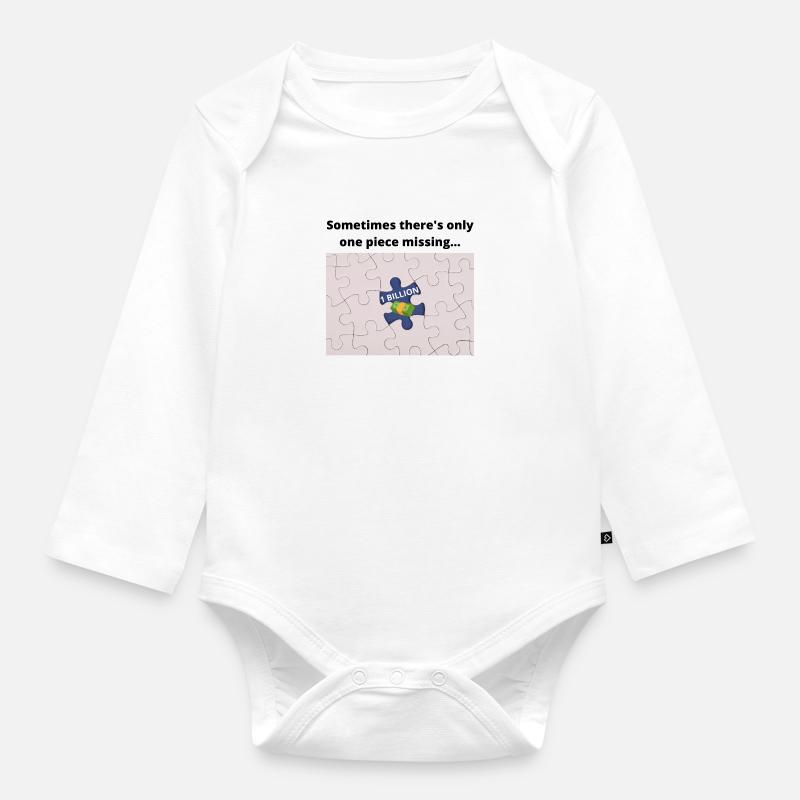 Sometimes there's only something missing MONEY - Baby Bio-Langarm-Body - Weiß